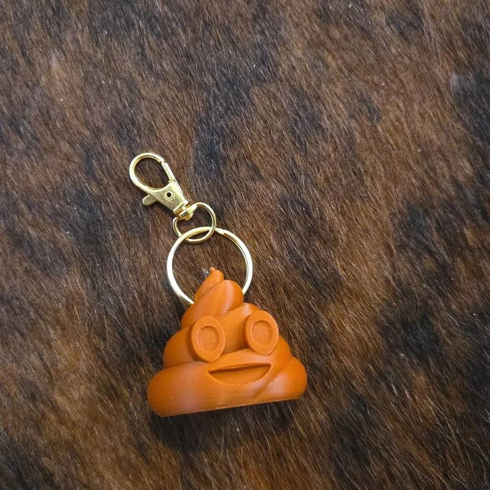3-D Printed Poo Keychain/Bag charm